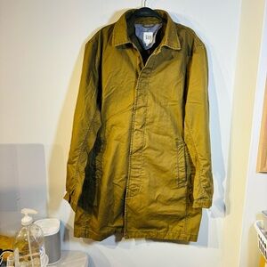 Gap Olive Green Lightweight Trench Coat